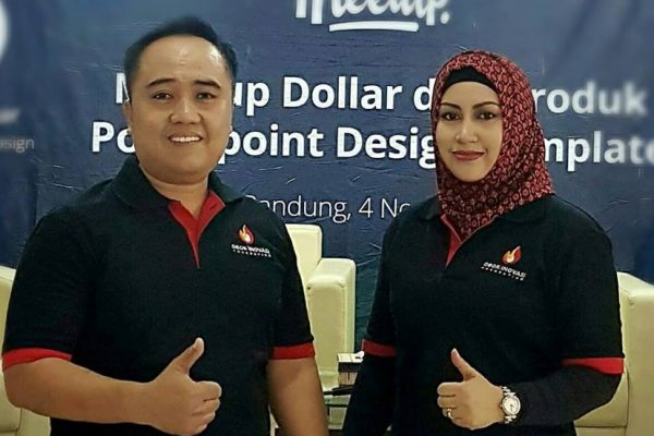 Obor Inovasi di Seminar Meraup dollar dengan produk Powerpoint Template